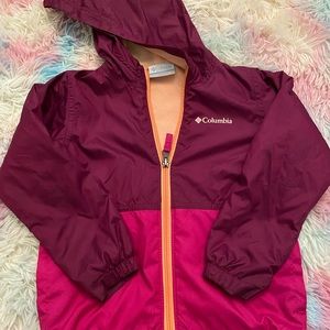 Toddler girl Columbia fleece lined jacket & Columbia rain jacket combo